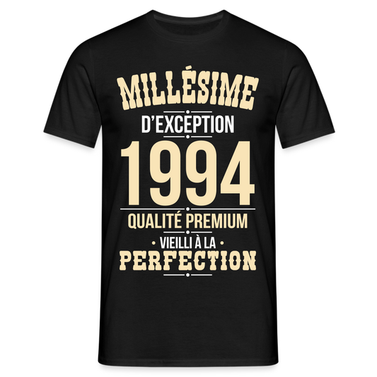 T-shirt Homme - Anniversaire 31 Ans - Millésime 1994 - noir