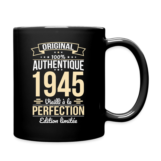 Mug uni - Anniversaire 80 Ans - Original 1945 - noir