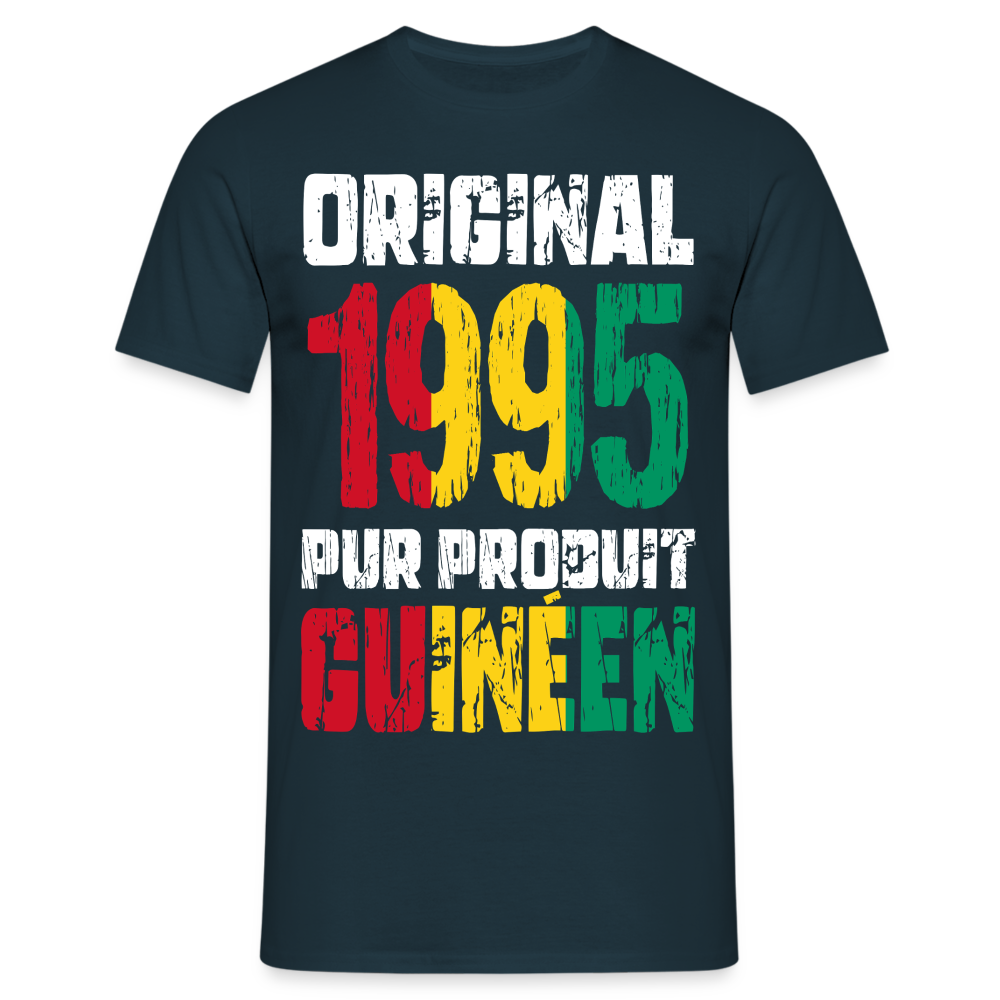 T-shirt Homme - Anniversaire 30 Ans - Original 1995 - Pur produit Guinéen - marine