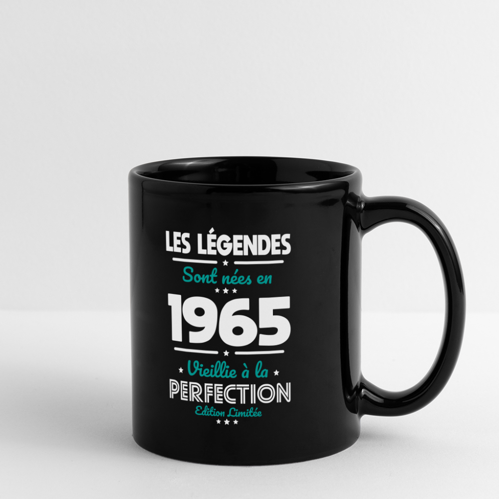 Mug uni - Anniversaire 60 Ans - Les Légendes sont nées en 1965 - noir