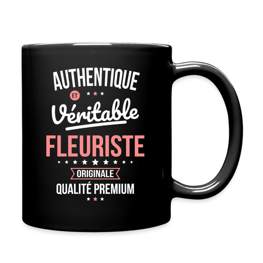 Mug uni - Authentique et véritable Fleuriste - noir