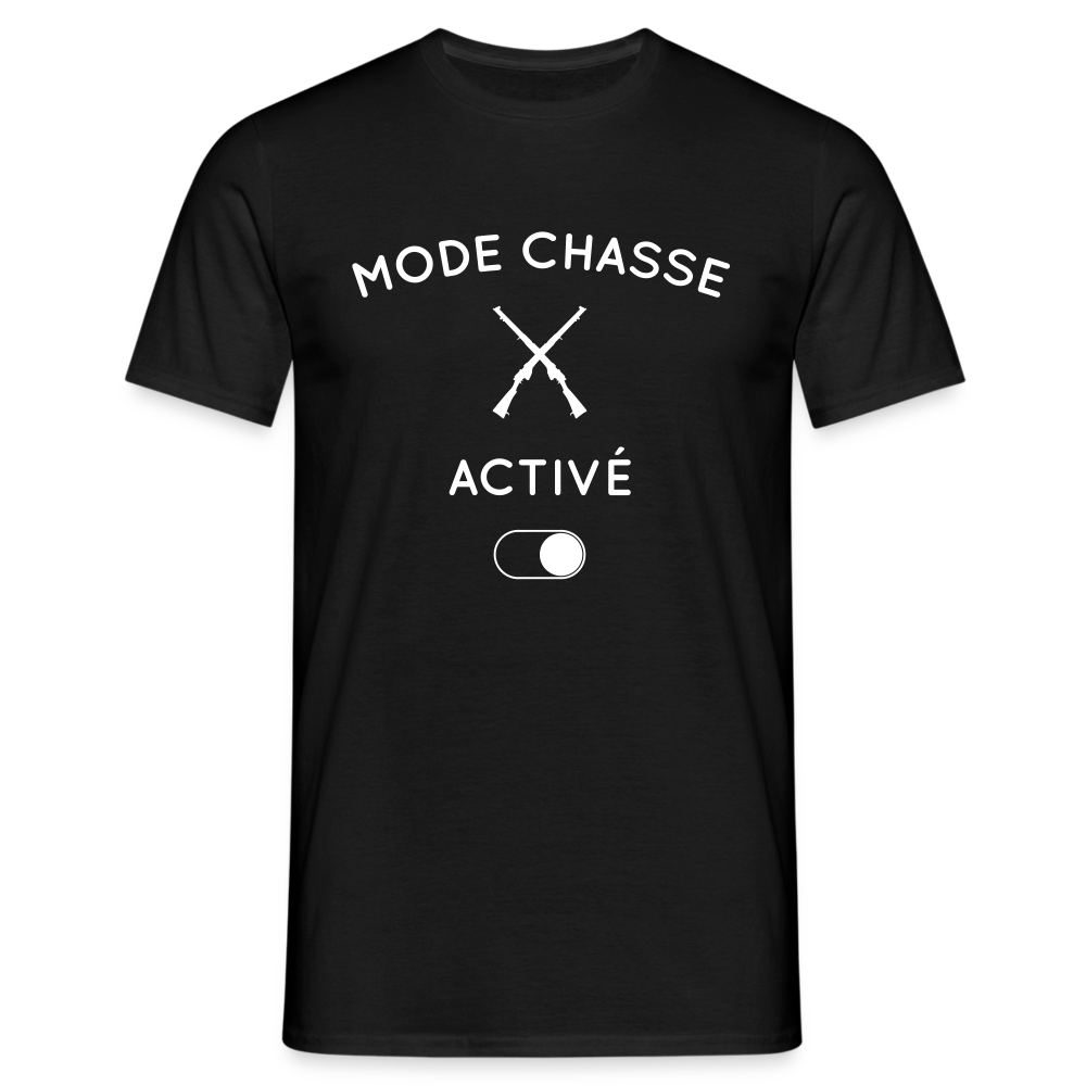 T-shirt Homme - Mode chasse activé - noir