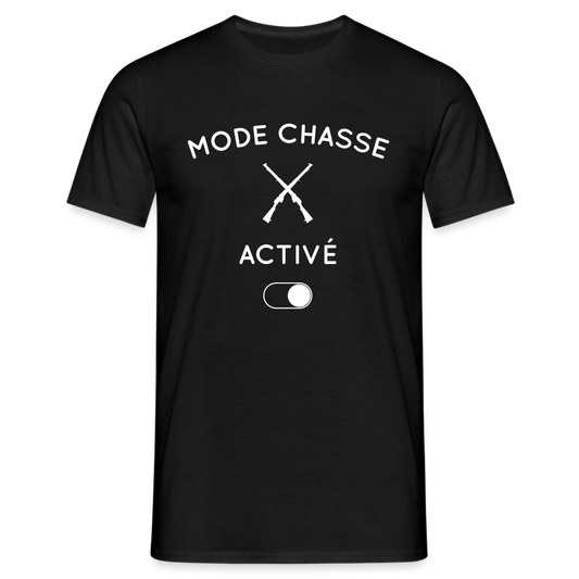 T-shirt Homme - Mode chasse activé - noir