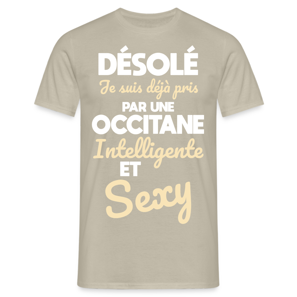 T-shirt Homme -  Je suis déjà pris par une Occitane intelligente et sexy - beige sable