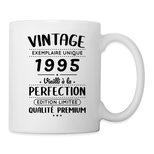 Mug blanc - Anniversaire 30 Ans - Vintage 1995 - blanc