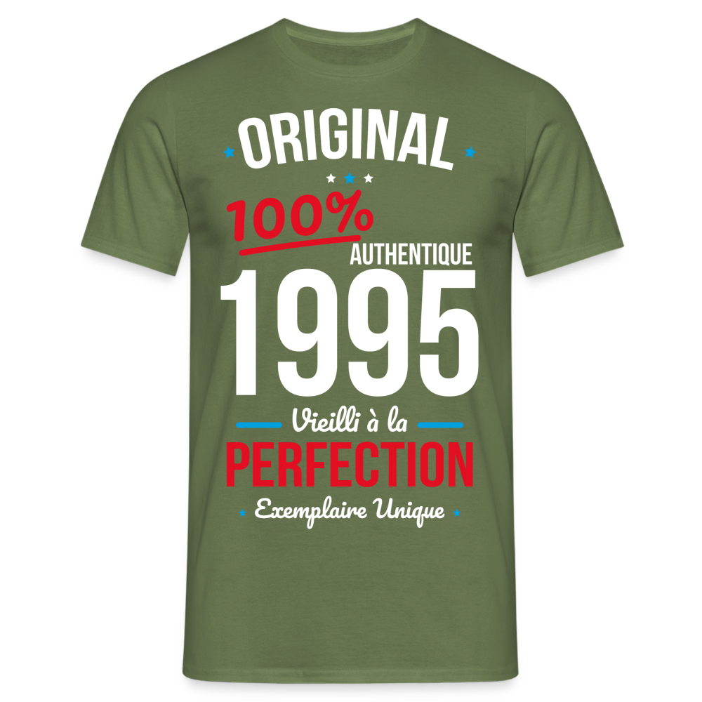 T-shirt Homme - Anniversaire 30 Ans - Original 1995 - vert militaire