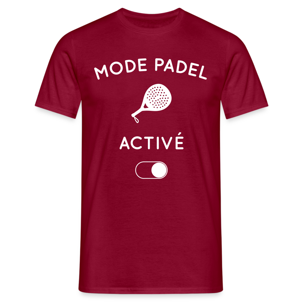 T-shirt Homme - Mode padel activé - rouge brique