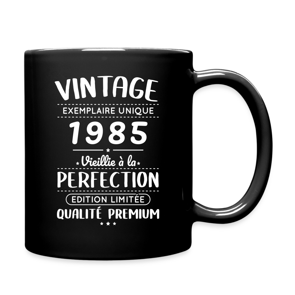 Mug uni - Anniversaire 40 Ans - Vintage 1985 - noir