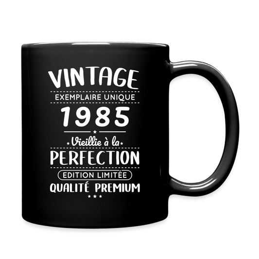 Mug uni - Anniversaire 40 Ans - Vintage 1985 - noir