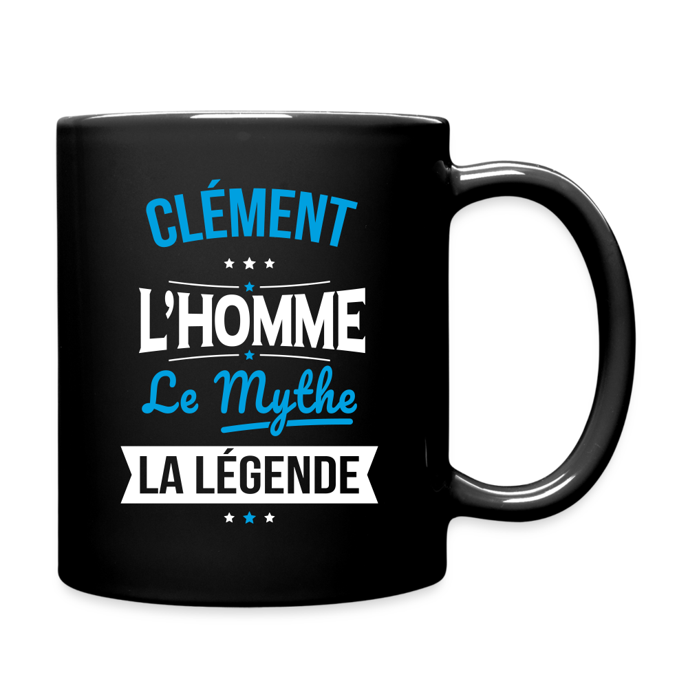 Mug uni - Clément - l'Homme - le Mythe - la Légende - noir