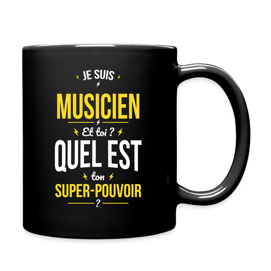 Mug uni - Je suis musicien - Super-pouvoir - noir