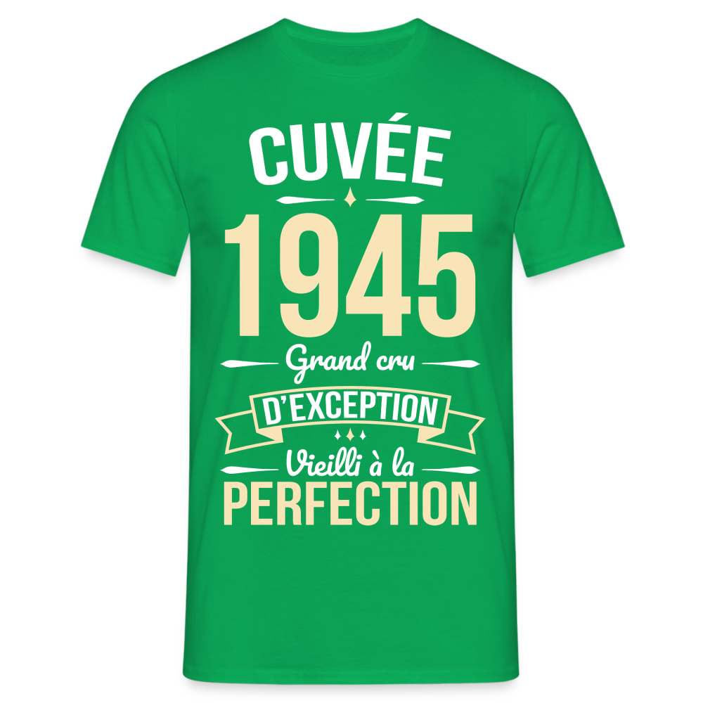 T-shirt Homme - Anniversaire 80 Ans - Cuvée 1945 - vert