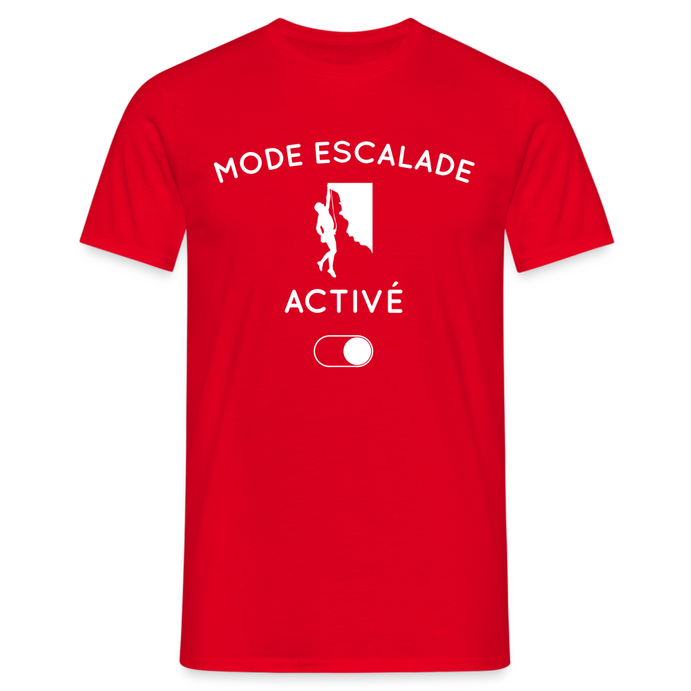 T-shirt Homme - Mode escalade activé - rouge