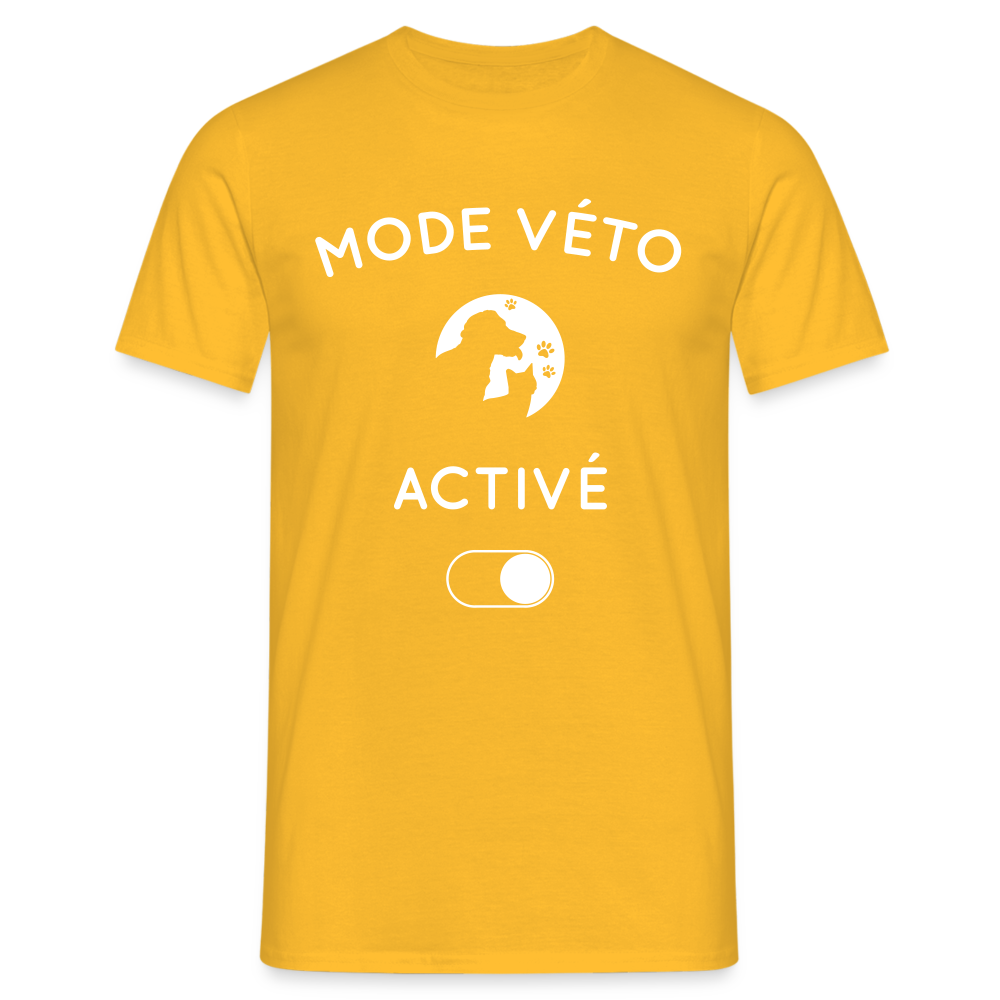 T-shirt Homme - Mode véto activé - jaune