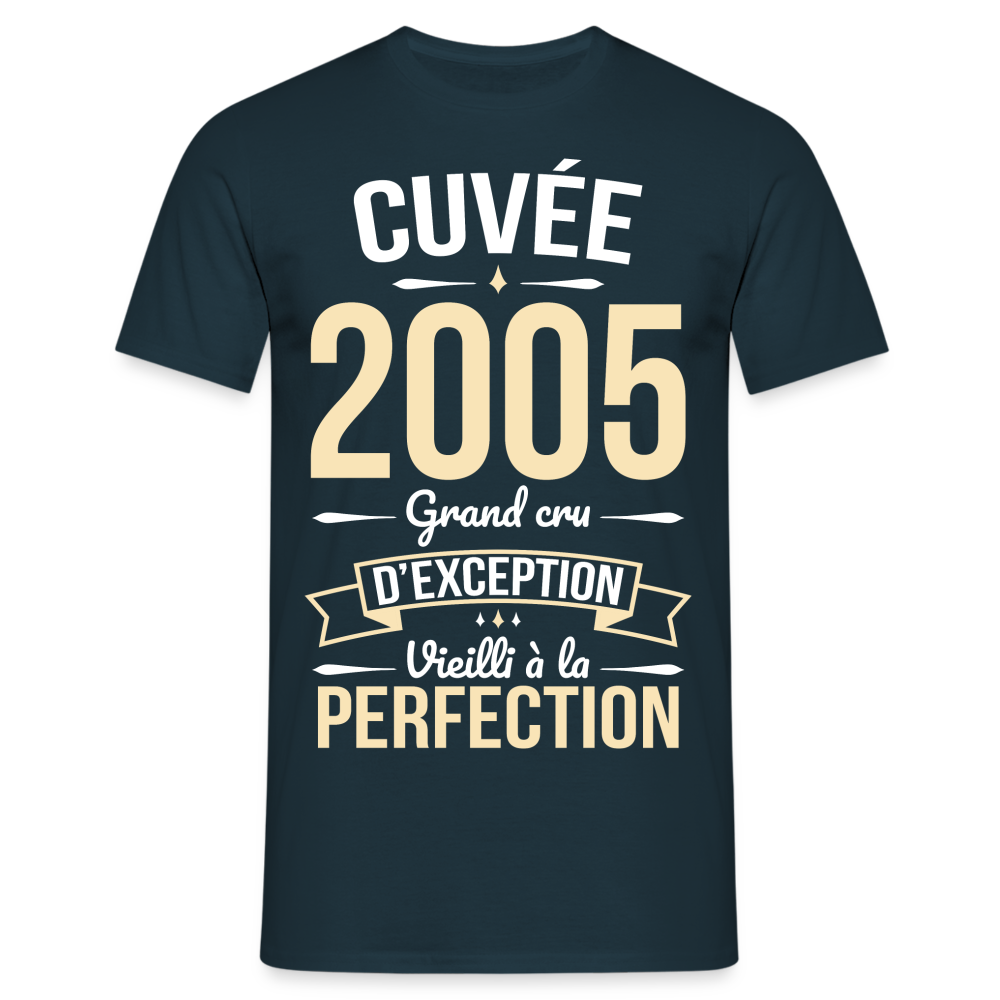 T-shirt Homme - Anniversaire 20 Ans - Cuvée 2005 - marine