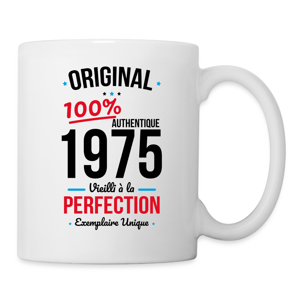 Mug blanc - Anniversaire 50 Ans - Original 1975 - blanc