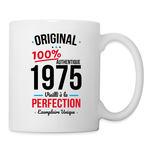 Mug blanc - Anniversaire 50 Ans - Original 1975 - blanc