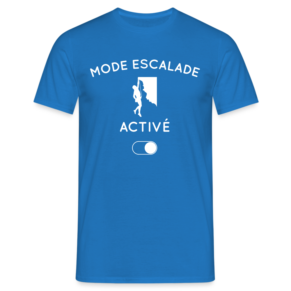 T-shirt Homme - Mode escalade activé - bleu royal