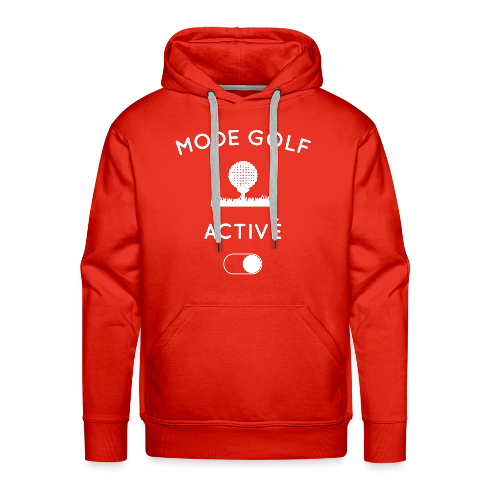 Sweat à capuche Premium Homme - Mode golf activé - rouge