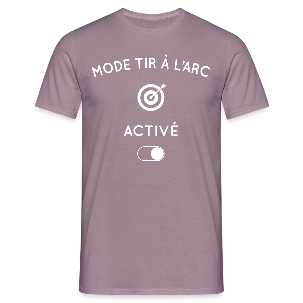 T-shirt Homme - Mode tir à l'arc activé - mauve gris 