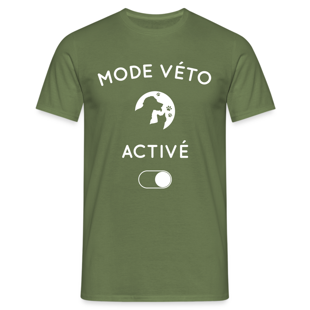 T-shirt Homme - Mode véto activé - vert militaire