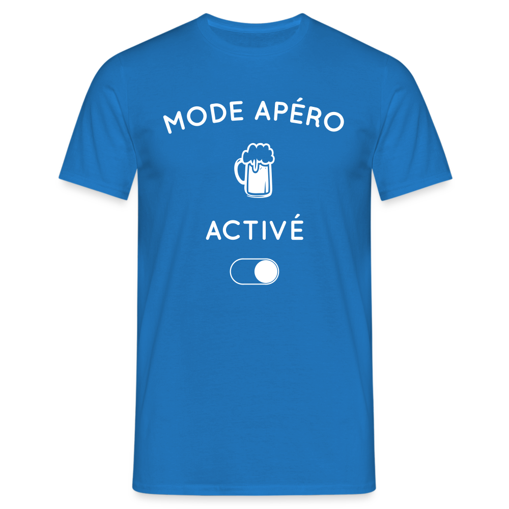 T-shirt Homme - Mode apéro activé - bleu royal