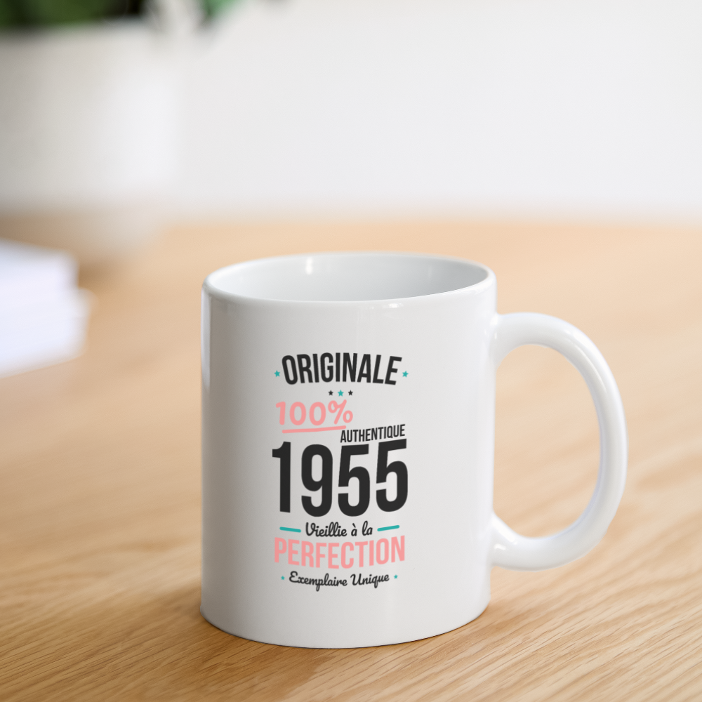 Mug blanc - Anniversaire 70 Ans - Originale 1955 - blanc