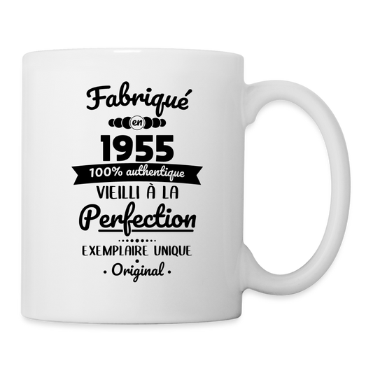 Mug blanc - Anniversaire 70 Ans - Fabriqué en 1955 - blanc