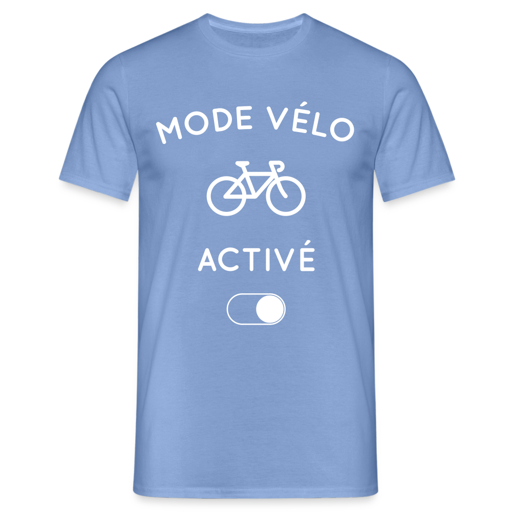 T-shirt Homme -  Mode vélo activé - carolina blue