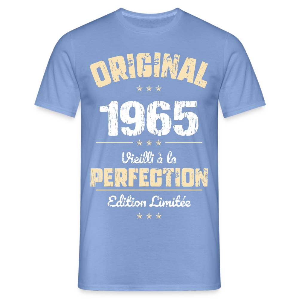 T-shirt Homme - Anniversaire 60 Ans - Original 1965 - carolina blue