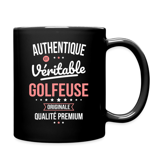 Mug uni - Authentique et véritable Golfeuse - noir