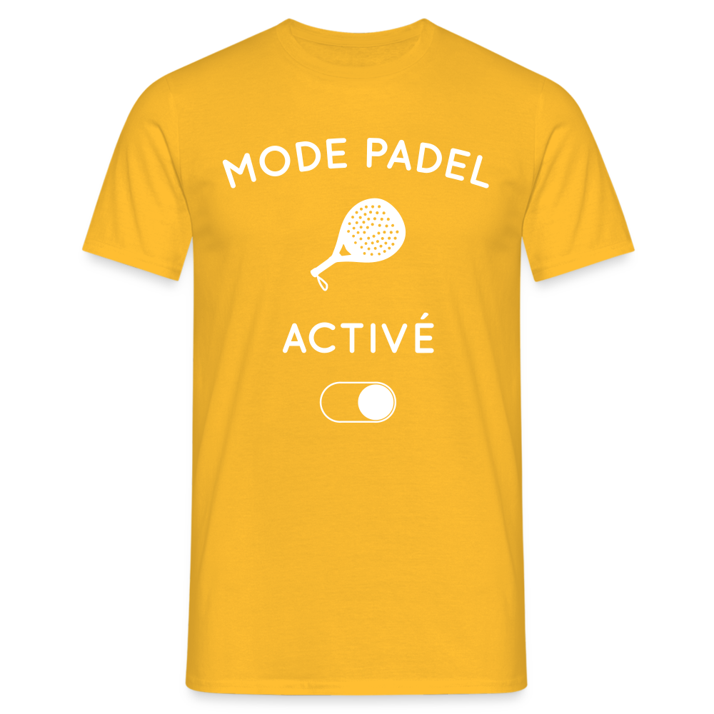 T-shirt Homme - Mode padel activé - jaune