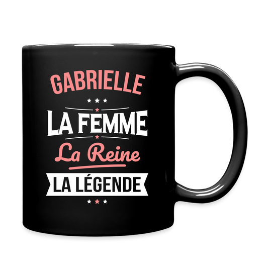 Mug uni - Gabrielle - la Femme - la Reine - la Légende - noir