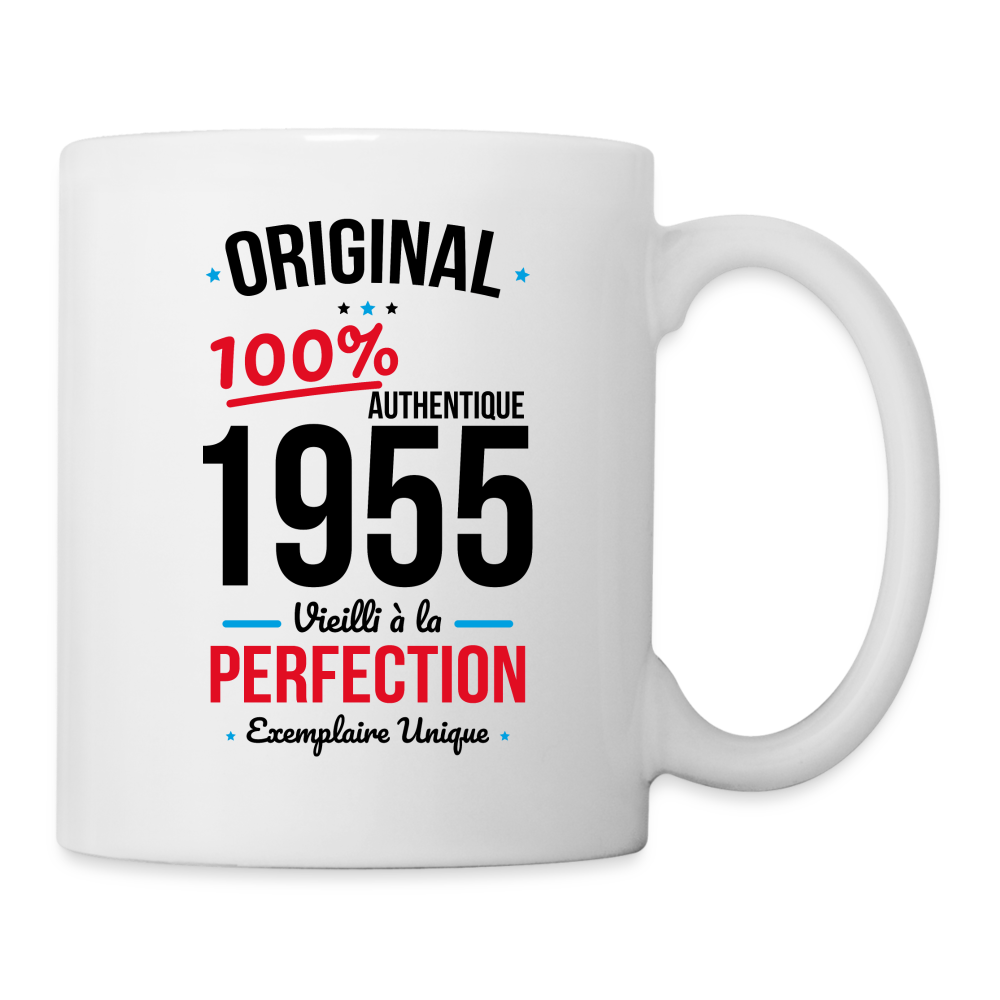 Mug blanc - Anniversaire 70 Ans - Original 1955 - blanc