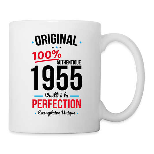 Mug blanc - Anniversaire 70 Ans - Original 1955 - blanc