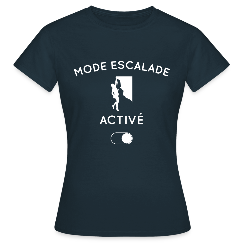 T-shirt Femme - Mode escalade activé - marine