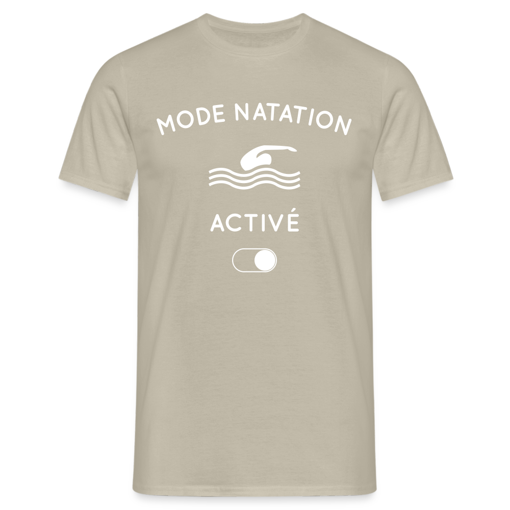 T-shirt Homme - Mode natation activé - beige sable