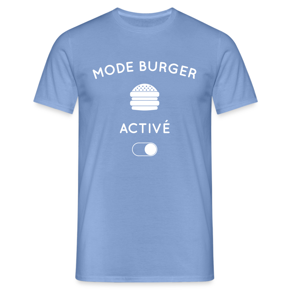 T-shirt Homme - Mode burger activé - carolina blue