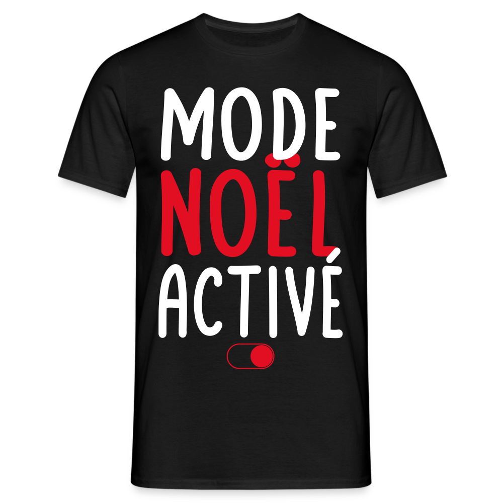 T-shirt Homme - Mode Noël activé - noir