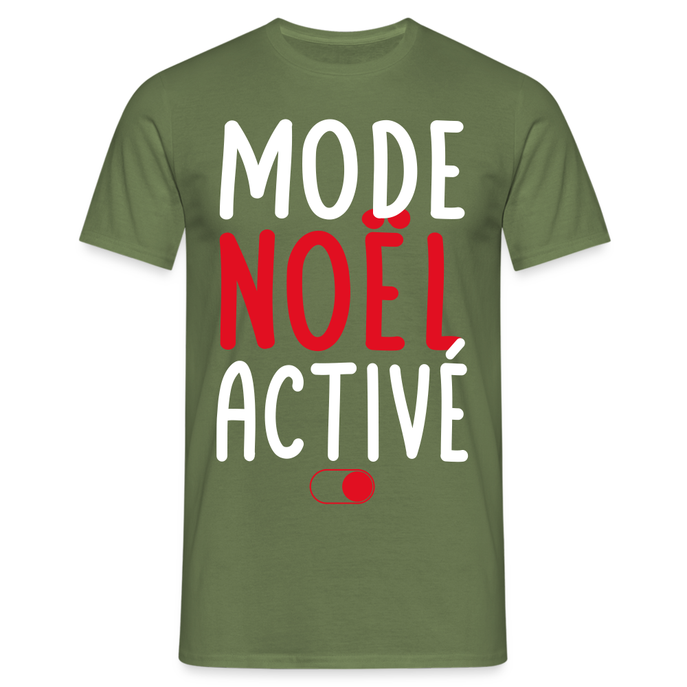 T-shirt Homme - Mode Noël activé - vert militaire