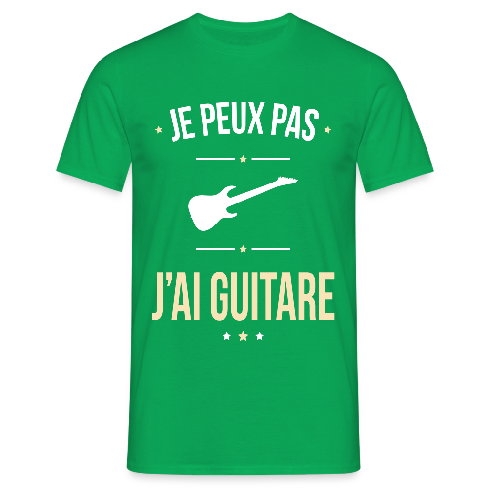 T-shirt Homme - Je peux pas j'ai Guitare - vert