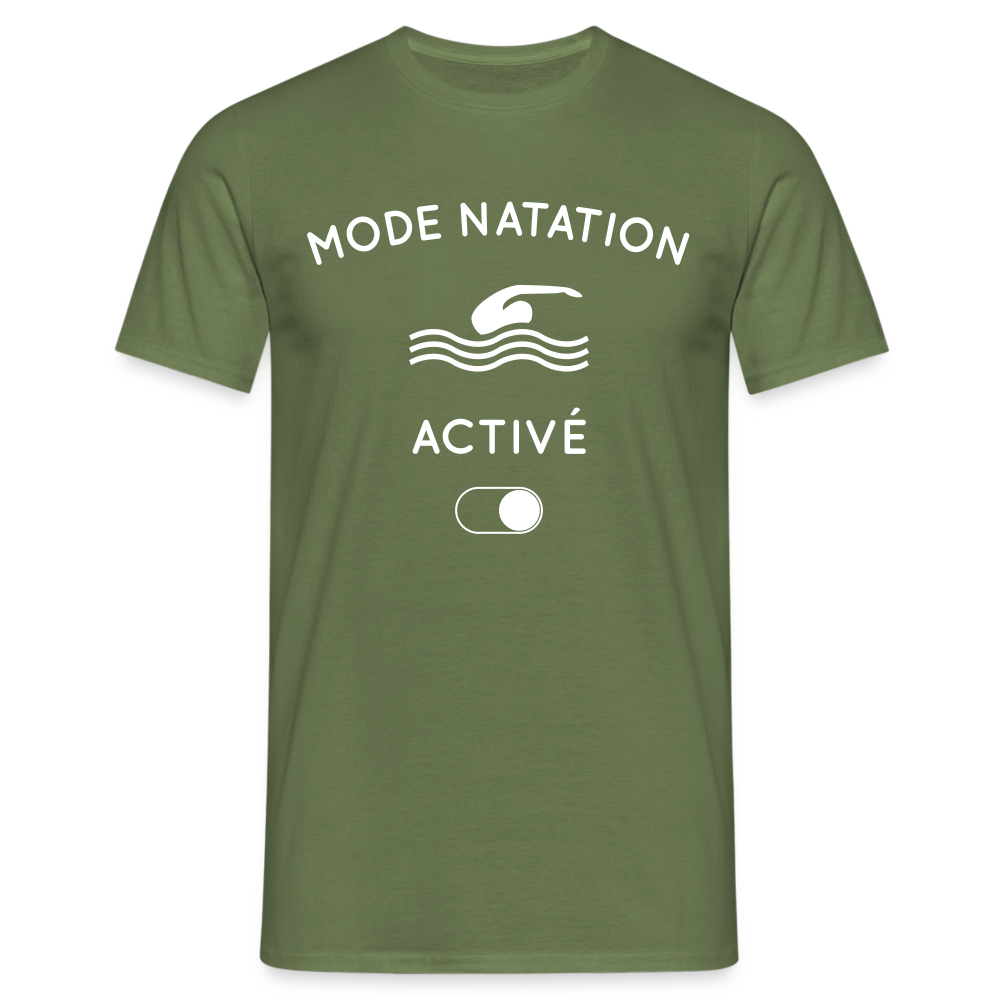 T-shirt Homme - Mode natation activé - vert militaire