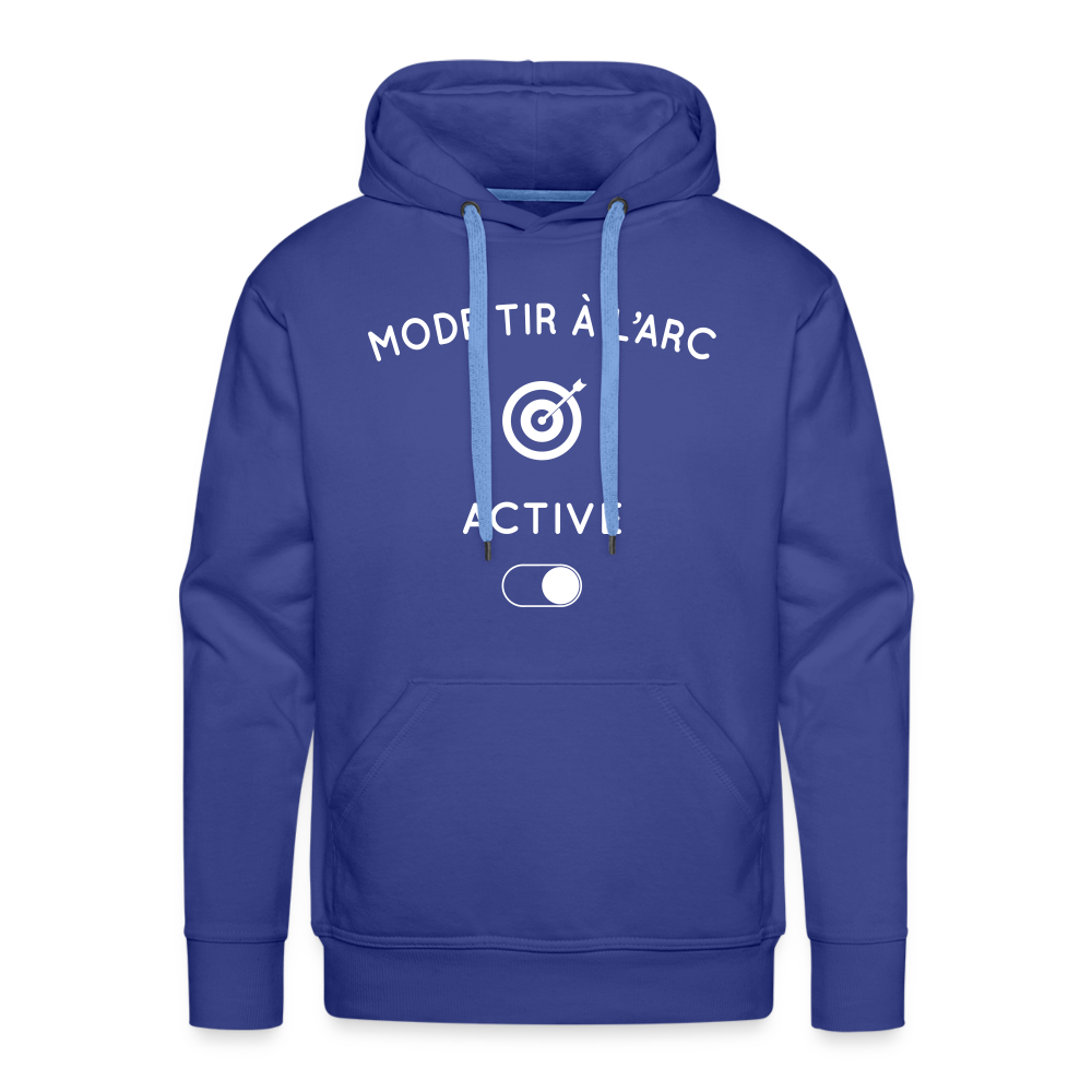 Sweat à capuche Premium Homme - Mode tir à l'arc activé - bleu royal