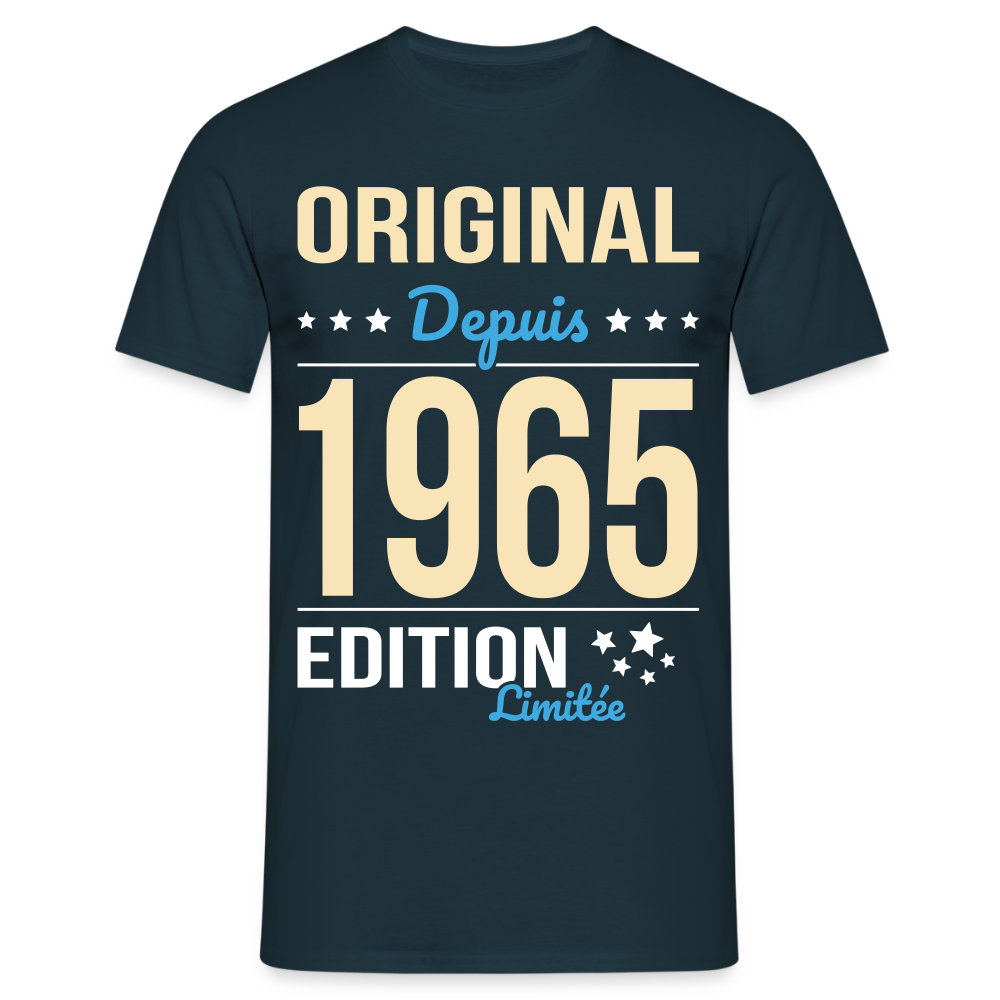 T-shirt Homme - Anniversaire 60 Ans - Original depuis 1965 - marine