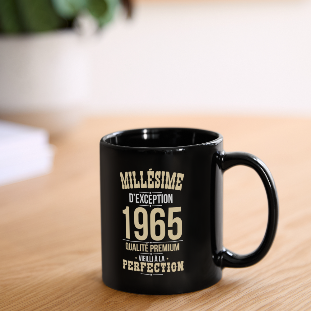 Mug uni - Anniversaire 60 Ans - Millésime 1965 - noir