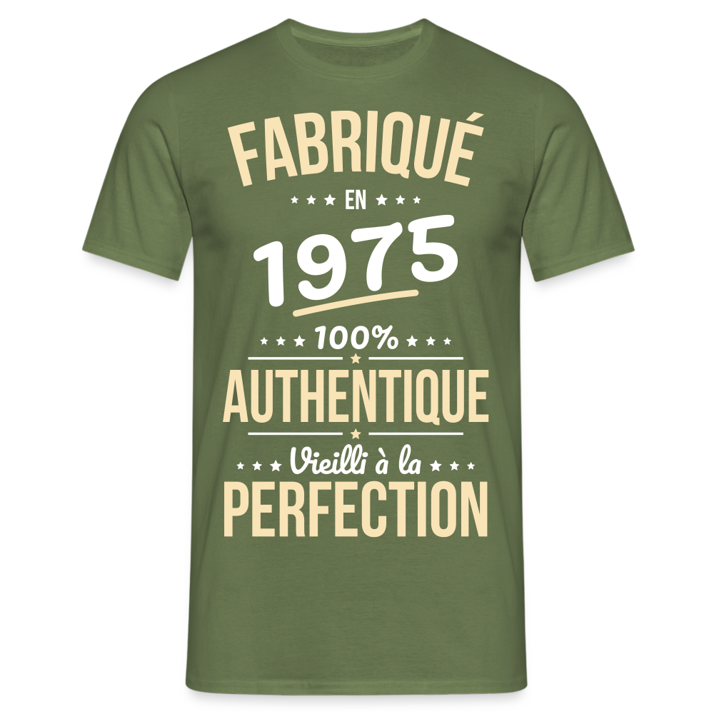 T-shirt Homme - Anniversaire 50 Ans - Fabriqué en 1975 - vert militaire