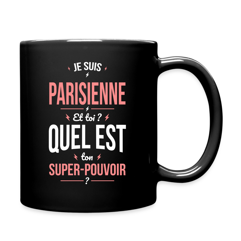 Mug uni - Je suis Parisienne - Super-pouvoir - noir