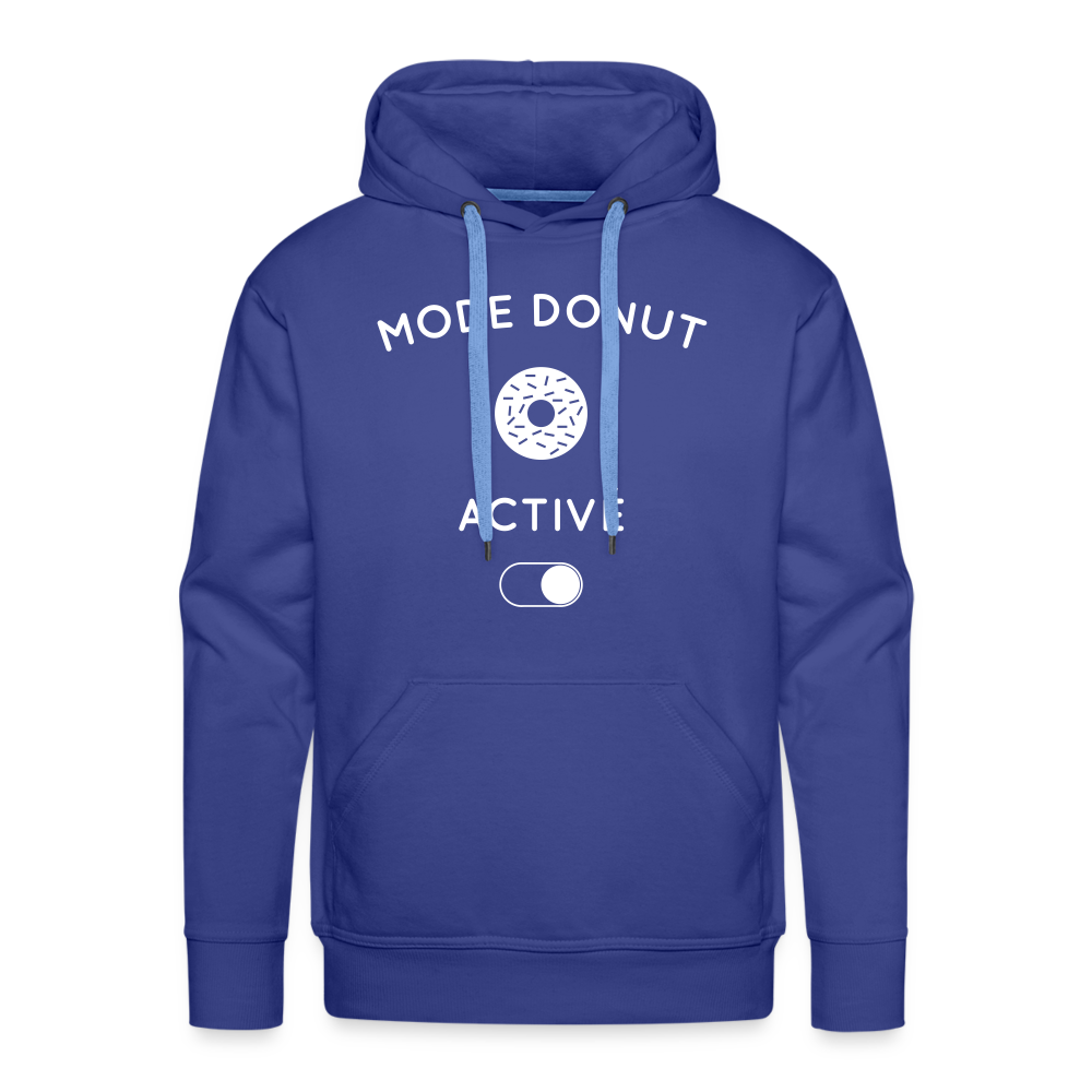 Sweat à capuche Premium Homme - Mode donut activé - bleu royal