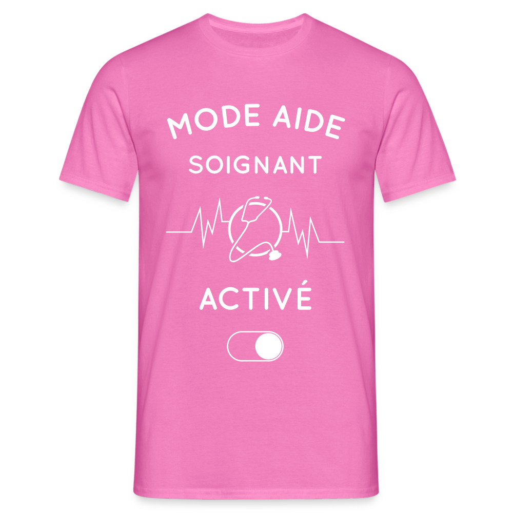 T-shirt Homme - Mode aide-soignant activé - rose