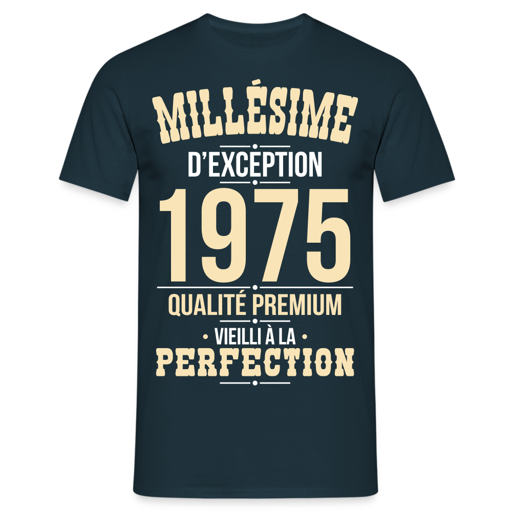 T-shirt Homme - Anniversaire 50 Ans - Millésime 1975 - marine